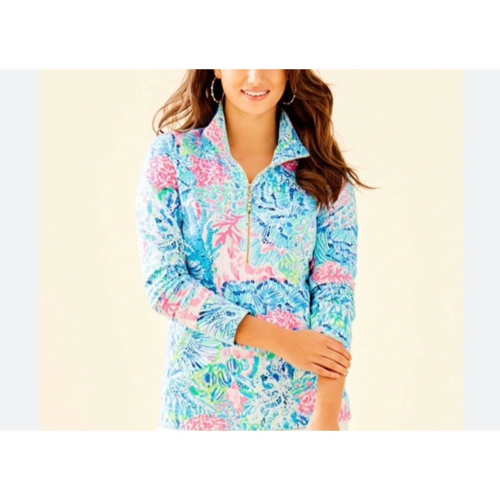 Lilly Pulitzer Sink or Swim Skipper Popover XS  Quarter Zip Pullover Resortr